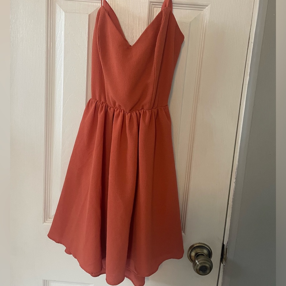 B. darlin Orange Spaghetti Strap Dress